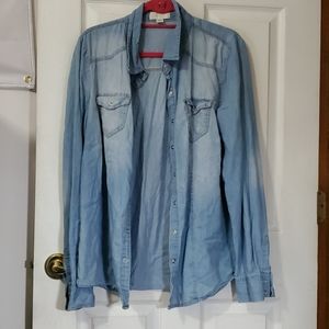 Forever 21+ Denim Button Up Top size 1x
